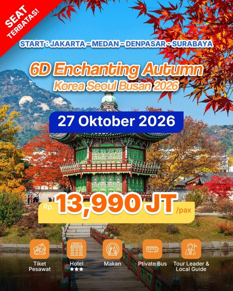 6D ENCHANTING AUTUMN KOREA SEOUL BUSAN