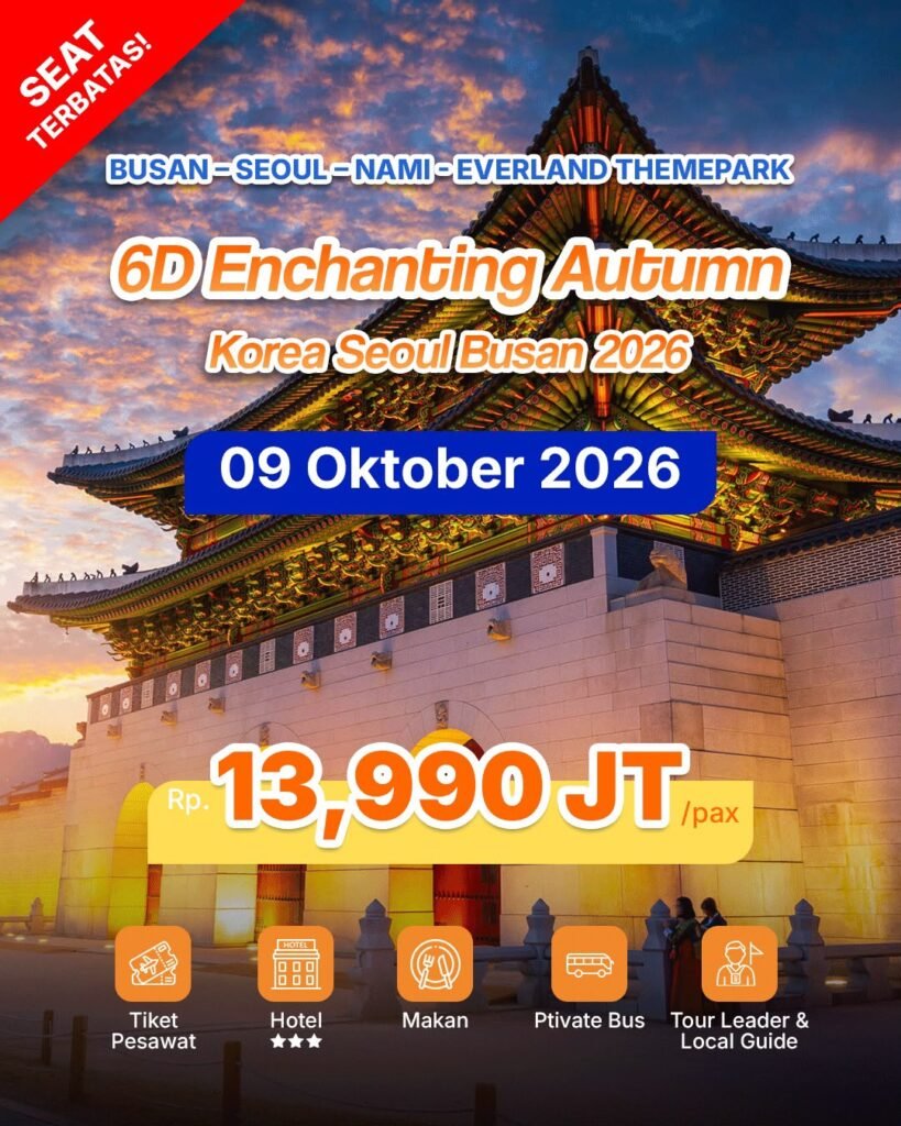 6D ENCHANTING AUTUMN KOREA SEOUL BUSAN
